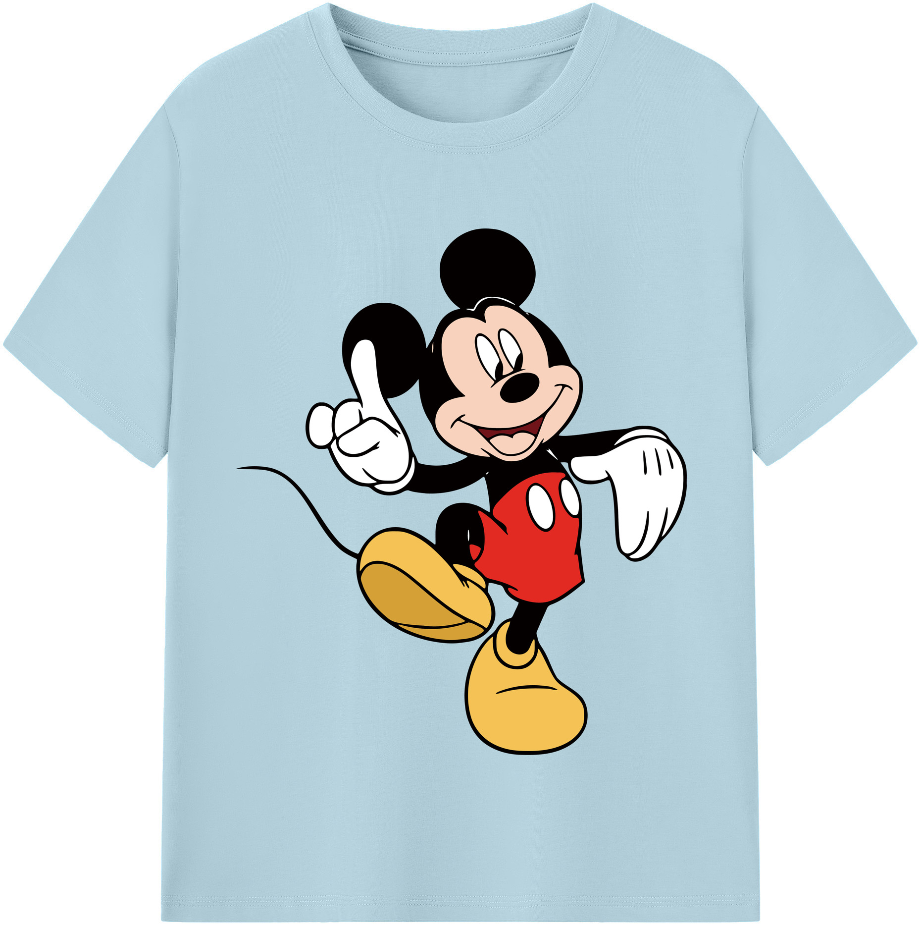 （画像用） ミッキーマウス Mickey Mouse 綿100％半袖Tシャツ（フロントプリント）